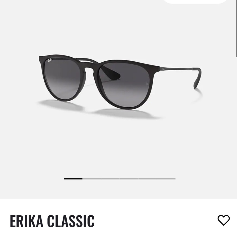 Ray Bans Erika Sunglasses - Black Matte Frames